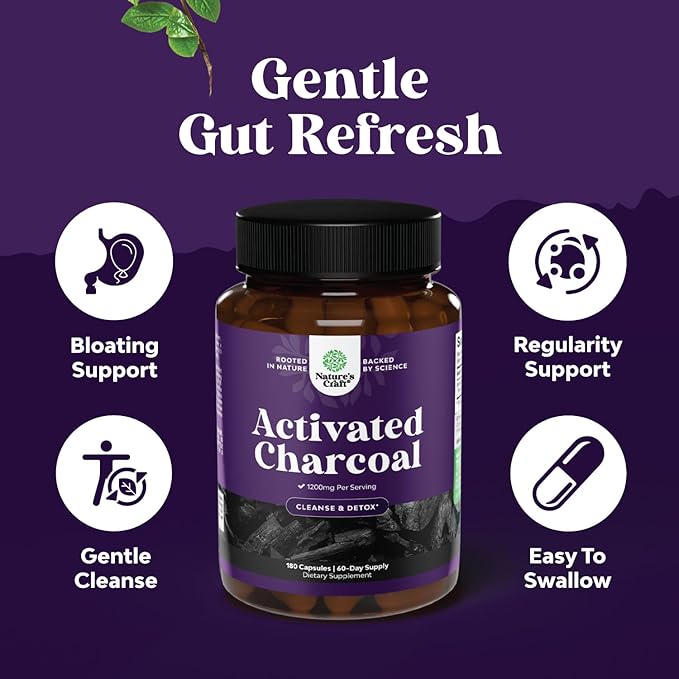 Bundle of Pure Green Coffee Bean Extract for Antioxidant Heart Health Mental Focus and Size Reduction and Cleanse and Detox Activated Charcoal Capsules for Bloating Relief and Body Detox Cleanse