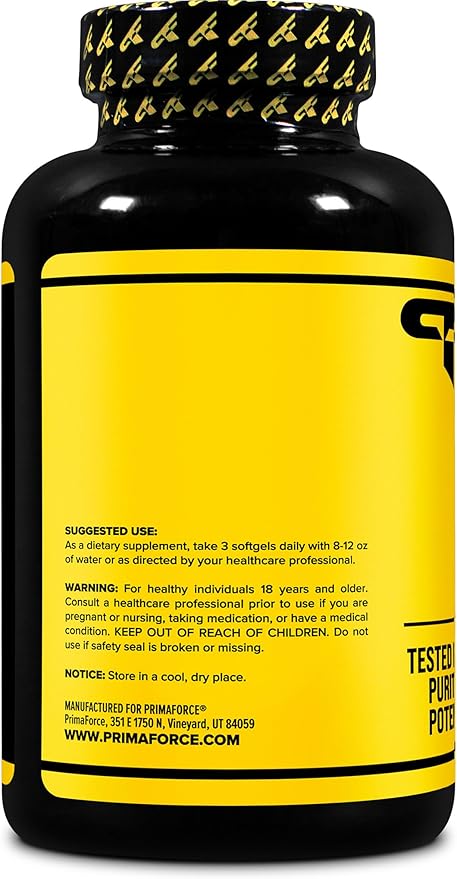 Primaforce CLA 2400 mg per Serving (180 softgels) - Max CLA - for Men and Women, Non-Stimulating, GMO Free & Gluten Free