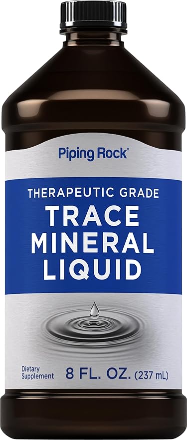 Piping Rock Trace Mineral Liquid Drops | 8 fl oz | Therapeutic Grade Supplement | Non GMO, Gluten Free