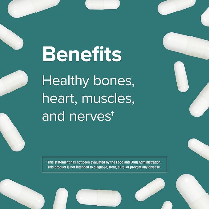 Webber Naturals Magnesium Glycinate Complex 200 mg, 180 Vegetarian Capsules, High Absorption Formula, Supports Bones, Heart, Muscles & Nerves, One-per-Day, Vegan