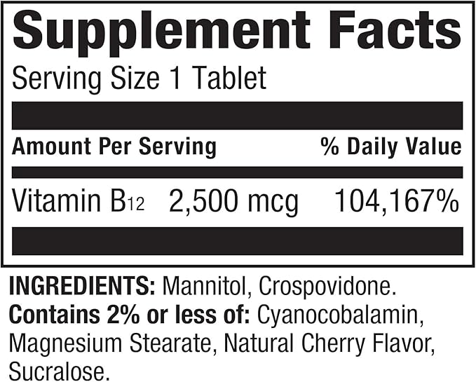 Spring Valley Vitamin B12 Quick-Dissolve Tablets Dietary Supplement | Vitamin B12 2500 mcg | B Vitamins | Vitamin B12 Complex for Women and Men | 120 Tablets Bundle with Lual's 45 Diabetes Decoded