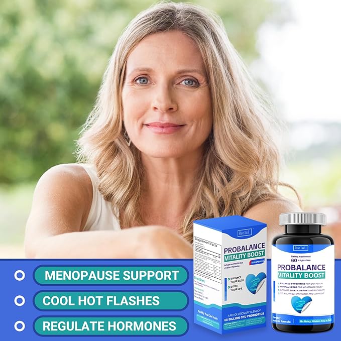 ProBalance Women’s Probiotic 68B CFU – Menopause Bloat & Belly Support with Turmeric & Moringa – Joint & Digestive Health – Same Formula as Premium Brands – 60 Capsules