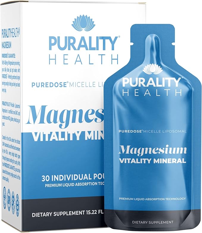 Magnesium, Micelle Liposomal, Enhanced Absorption, Magnesium Bisglycinate, Vegan, Easy to Take Pouches, 30 Day Supply