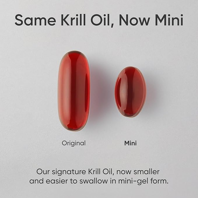 Sports Research® Omega-3 Krill Oil 500mg - Pure Antarctic Superba Krill with Phospholipids, Choline & Astaxanthin - MSC Certified Sustainable, Non-GMO & Gluten Free - 120 Mini-Gels