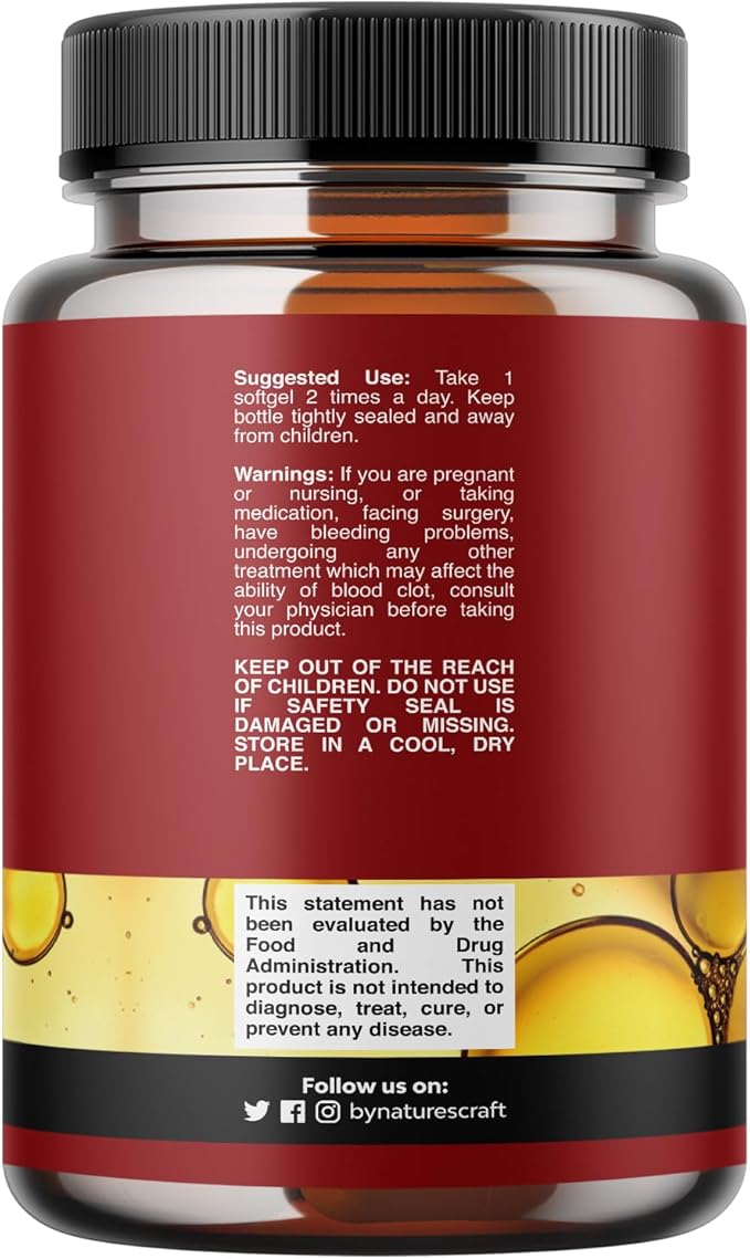 Icelandic Wild Caught Cod Liver Oil Softgels - Fish Omega 3, EPA, DHA, Vitamin D & A, 1000mg Per Serving - Burpless Capsules for Heart, Joint, Brain & Immune Support - 100 Count