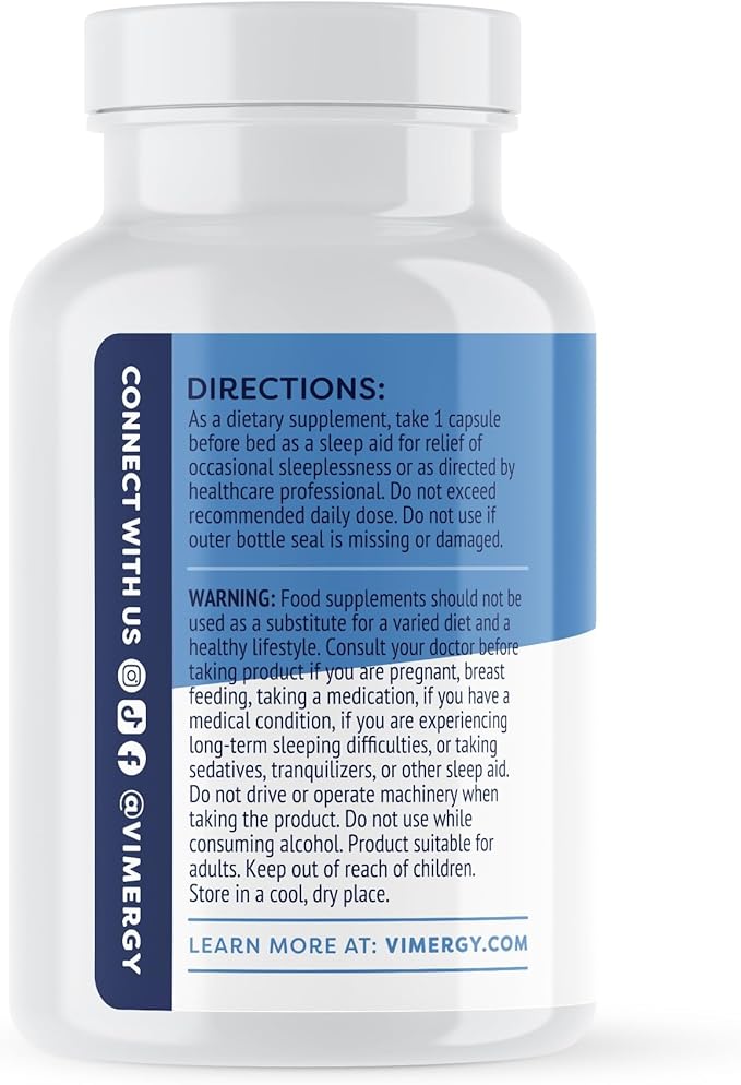 Vimergy Melatonin – Natural Sleep Aid – Sleep Supplement – Helps You Fall Asleep Faster & Stay Asleep Longer - Non-GMO, Gluten-Free, Kosher, Soy-Free, Vegan, Paleo (120 Counts)