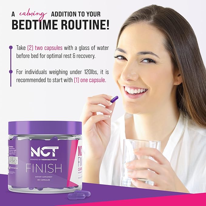 NCT Finish Capsules - 60 Count Recovery Supplement - Joint Support and Comfort - Sleep Support