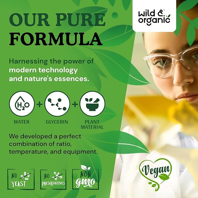 Wild & Organic Arjuna Bark Tincture - Overall Well-Being Supplement - Alcohol-Free Liquid Drops - Terminalia Arjuna Bark Extract - No Sugar & Additives, Non-GMO - 4 fl oz