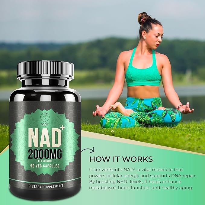 NAD+ 2000mg - Nicotinamide Riboside Adenine Dinucleotide NAD Booster- 90 Veg Capsules - 30 Days Supply