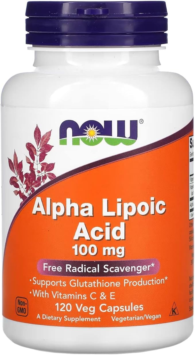 Now Foods Alpha Lipoic Acid 100mg 120 Vcaps