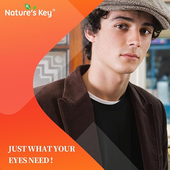 Nature's Key Lutein Gummies 12mg with Zeaxanthin & Vitamin A for Kids and Adults | Eye Health and Brain Function Supplement | Orange Flavor, 120Ct