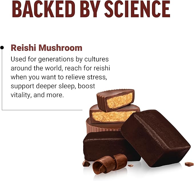 FORCE FACTOR Modern Mushrooms Soft Chews, Reishi Mushroom Supplement to Support Sleep, Stress Relief, & Longevity, Antioxidants Supplement, Delicious Chocolate Peanut Butter Cup Flavor, 30 Soft Chews