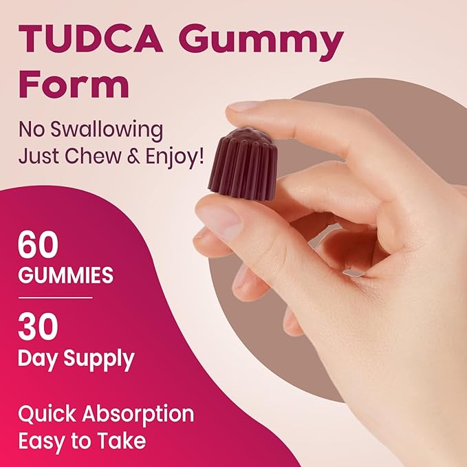 Premium TUDCA Gummy Supplement - 2000mg High-Potency Liver Support, Liver Cleanse Detox & Repair with Milk Thistle, Artichoke Extract, Probiotics, Bile Salts - Vegan, 60 Servings