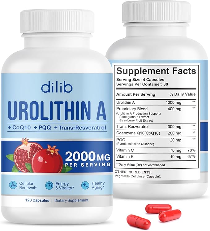 Urolithin A Supplement 1000mg, 120 Capsules