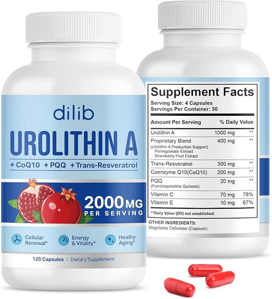 Urolithin A Supplement 1000mg, 120 Capsules