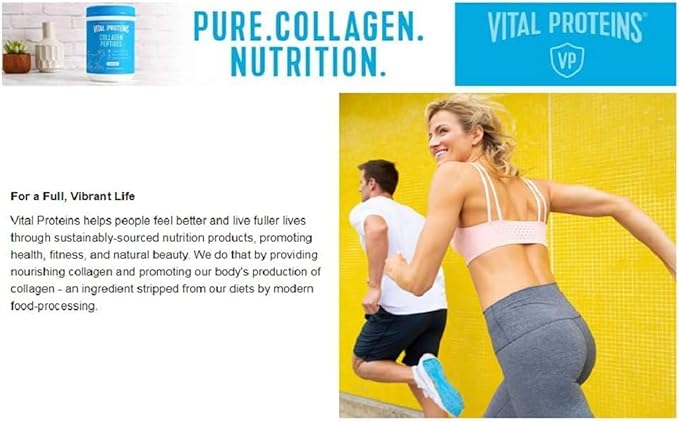 Vital Proteins Natural Whole Nutrition Collagen Peptides - Pasture Raised, Grass Fed, Paleo Friendly, Gluten Free, Single Ingredient - 24 Ounce