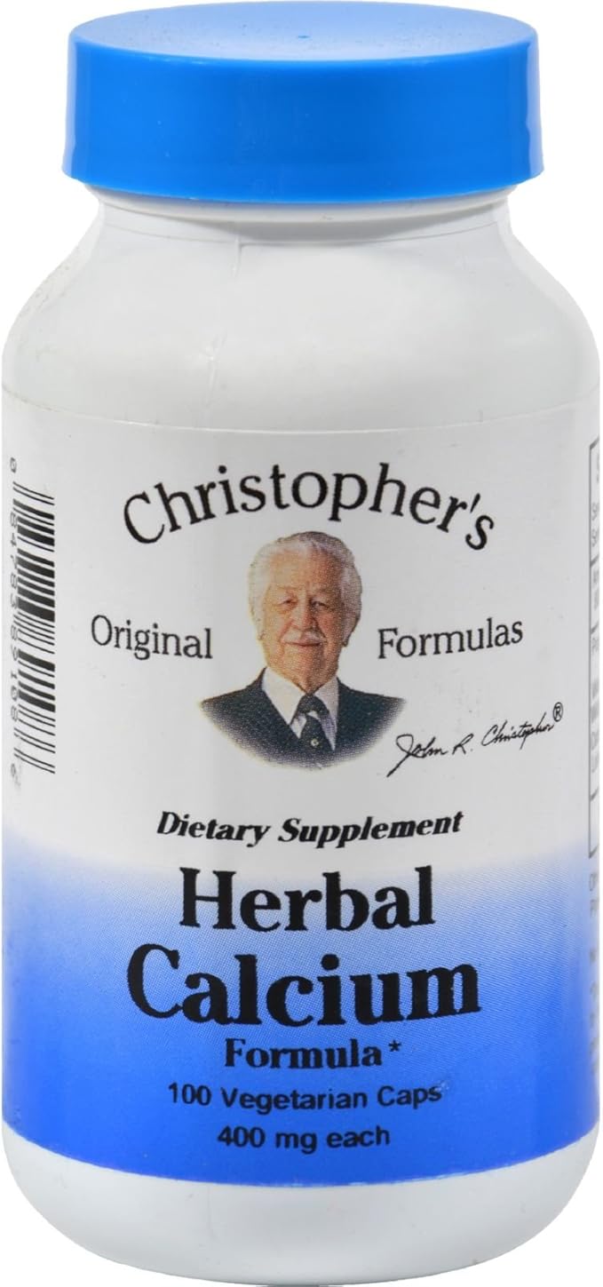 Christopher's Original Formulas Herbal Calcium, Natural Bone Support, 100 Caps, Pack of 1
