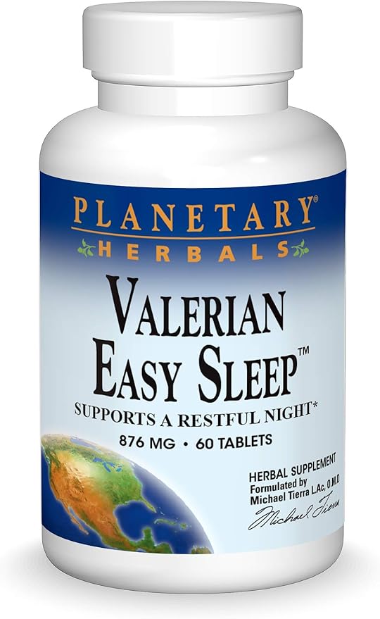 Planetary Herbals Valerian Easy Sleep Tablets, 60 Count