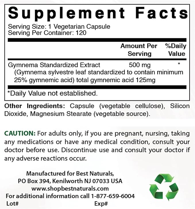 Gymnema Sylvestre Extract 500 mg & Berberine Plus 1000mg