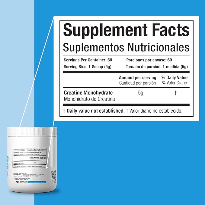 Creatine Monohydrate Powder 5000mg – Supports Muscle Recovery and Enhanced Strength Power- Helps Fasting and Training - Unflavored (60 Servings)
