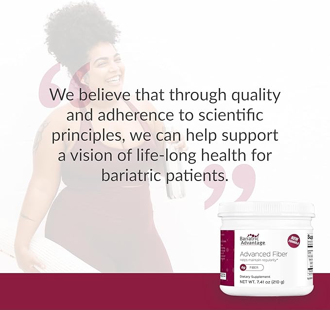 Bariatric Advantage Advanced Fiber, Powdered Formula Supports a Healthy Intestinal Environment and Increases Absorption of Calcium and Magnesium - Unflavored, 30 Servings