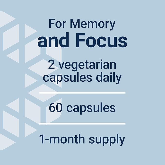 Life Extension Citicoline (CDP-Choline) - Citicoline Supplement for Brain & Cognitive Health, Focus, Attention, Memory Function - Non-GMO, Gluten Free, Vegetarian - 60 Capsules