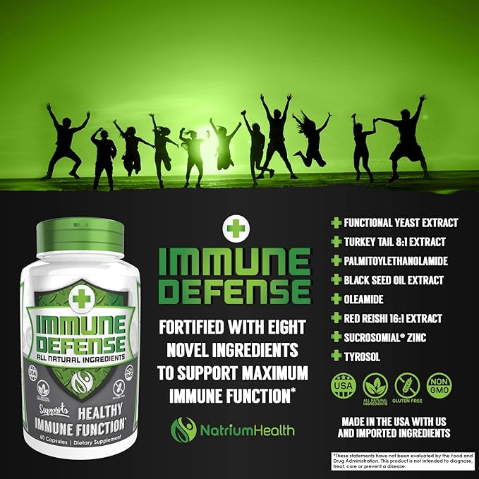 Immune Defense Capsules | 60 Count | Natural Immune Booster | Natrium Health