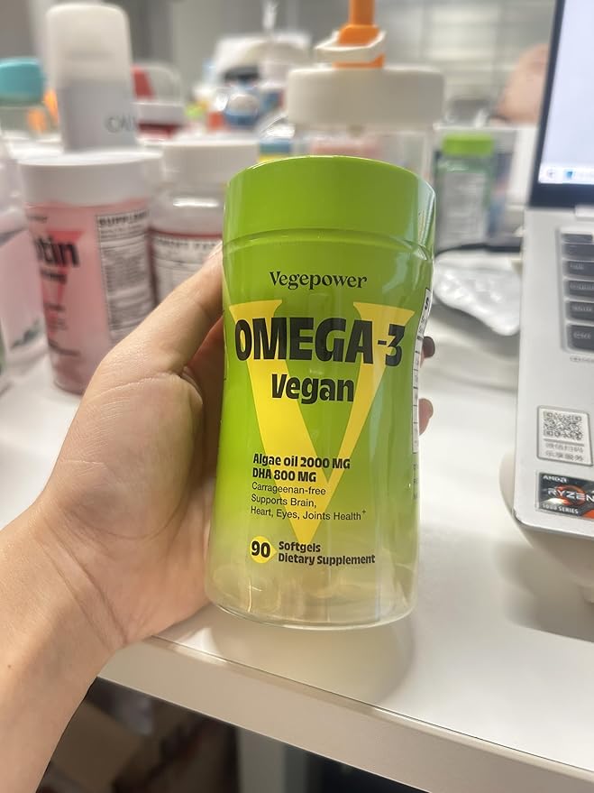 Vegan Omega-3 DHA Supplements - Premium Fish Oil Alternative from Algae Oil | 90 Carrageenan Free Softgels | Plant Based Algal DHA Essential Fatty Acids, Non-GMO (Algae, 90 Count (Pack of 2))