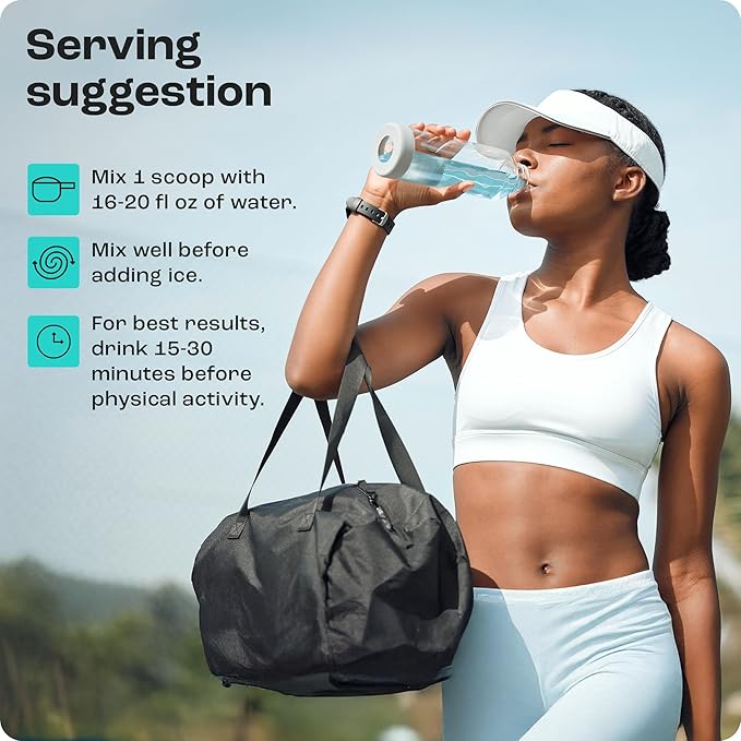 KEY NUTRIENTS Pre Workout Powder with 5 Electrolytes - Blue Raspberry No Sugar - 150mg Caffeine, L-Citrulline, Beta Alanine, L-Tyrosine - Natural Preworkout for Men & Women (30 Servings)