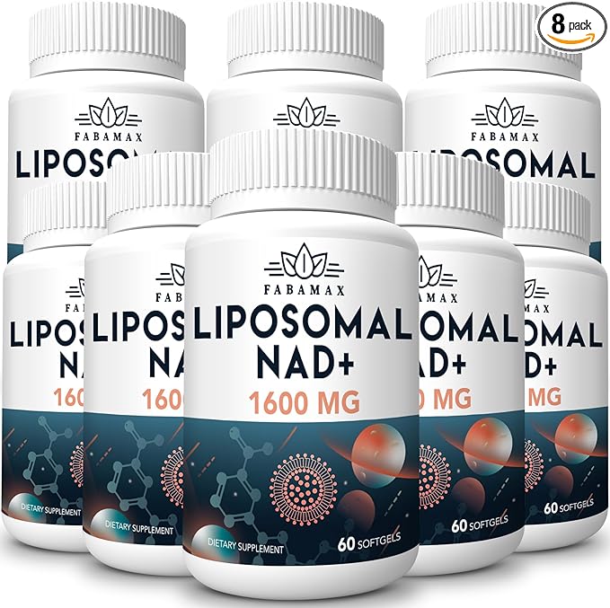 1600 mg Liposomal NAD Supplement, 98% Pure NAD+ Supplement, Superior Absorption, Alternative to Nicotinamide Riboside or NADH to Boost NAD+ for Aging Defense, Energy, Longevity, 480 Softgels