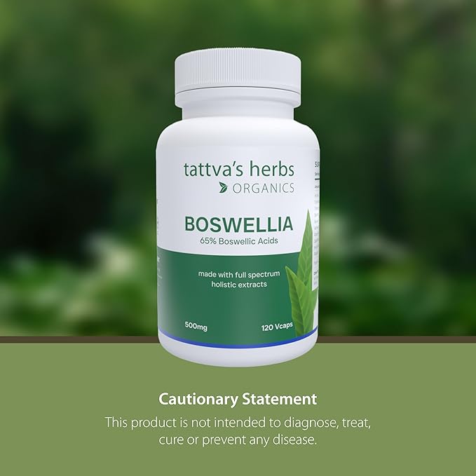 Tattva's Herbs Boswellia Serrata Supplement, Joint Support for Men & Women Supercritical (CO2) Extract 120 Count, 500 mg - 25 Years of Premium Service from