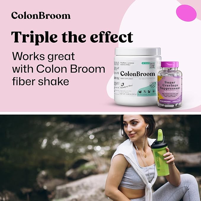 ColonBroom Chromium Picolinate 200mcg - Colon Broom Anti Sugar Craving Suppressant - 60 Capsules, Vegan, Gluten Free, Non-GMO