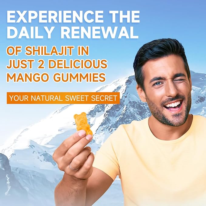 2 Packs Shilajit Gummies 1000mg Sugar Free - Pure Himalayan Shilajit Supplement for Men & Women - High in 85+ Trace Minerals & Fulvic Acid - Energy, Brain, Immunity - 120 Gummies