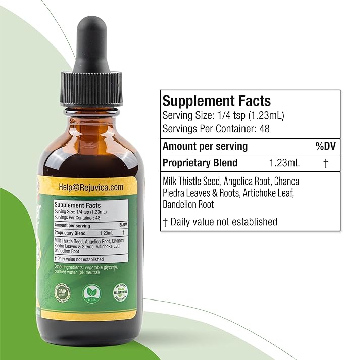 Rejuvica Health Active Adrenal + VitaLiver - Support Stress + Liver - Liquid Delivery for Better Absorption - Rhodiola, Milk Thistle, Holy Basil, Artichoke,