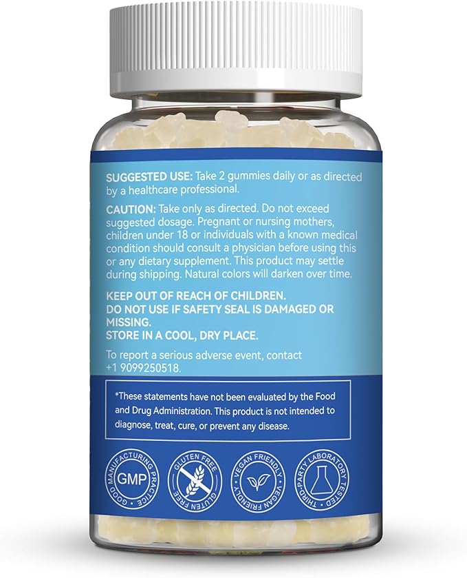 2 Pack L-Lysine 1000mg Gummies, Chewable Lysine Supplement for Adults, Immune Support, Collagen Formation Support, Non-GMO, Vegan, Gluten Free - 120 Counts