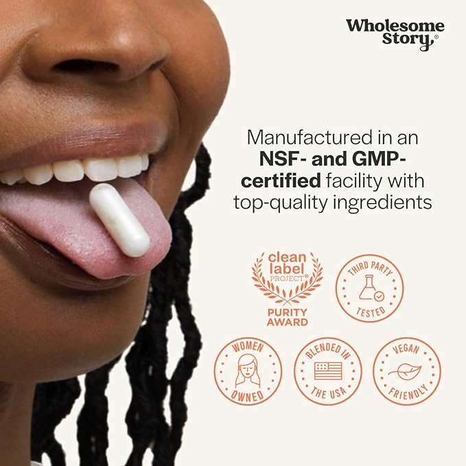 Wholesome Story Myo-Inositol Supplement | Inositol Powder Capsules | Myoinositol | 2000mg Per Serving | 500mg Per Capsule | Male and Female Fertility Supplement | Vitamin B8 | 120 Capsules