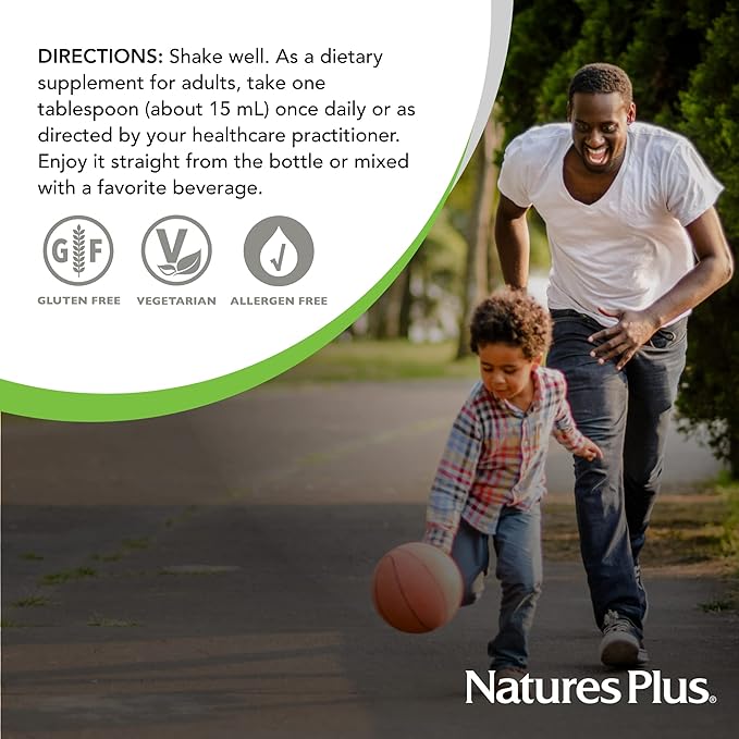 Natures Plus Liquid Sunshine Vitamin D3-5000 IU, 16 fl oz - Delicious Tropical Citrus Flavor - Bone Health, Heart Health & Immune System Support Supplement - Gluten Free - 32 Servings