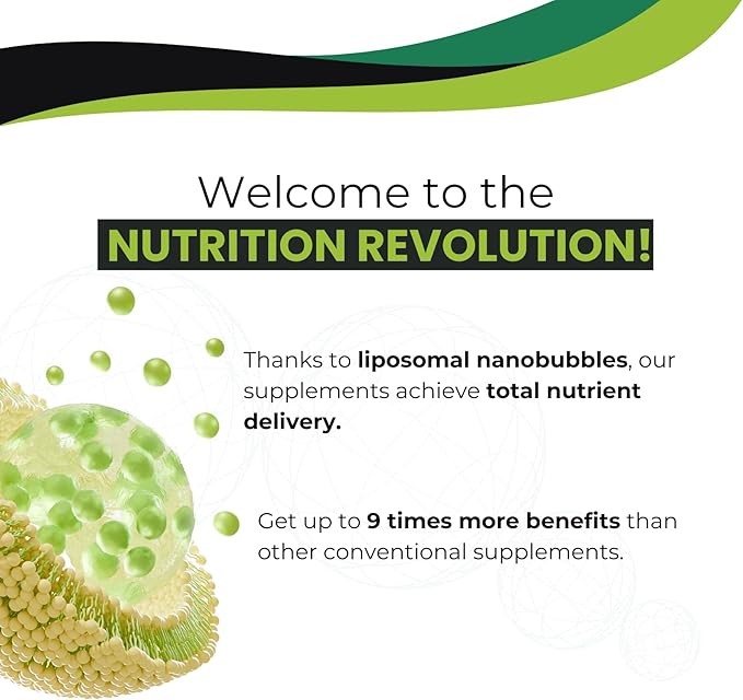Nanonutrition Glutathione + Vitamins + Minerals | Liposomal Nanotechnology | 100% Natural Ingredients | 16 Fl. Oz. | 32 Servings