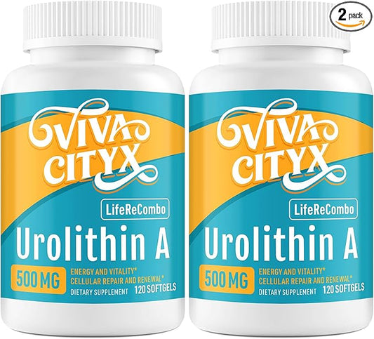 Urolithin A 500mg,NAD+ 200mg,High Absorption,2 Pack