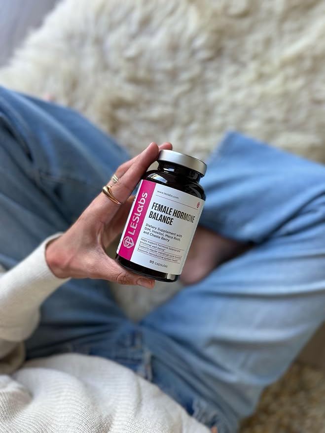 LES Labs Female Hormone Balance Supplement – Hormone Support for Women with Inositol, DIM, Vitex, Chaste Tree, Vitamin B6 & Folate – Menstrual Cycle & Fertility Support – 90 Capsules – Non-GMO
