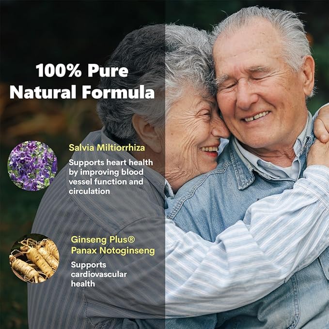 Blood PressuREx - Heart Health Blood Pressure Support Supplement-Support Blood Pressure & Healthy Circularity Naturally Ginseng Plus Blend 100% Pure Plant-Based Supplement (60 Capsules)