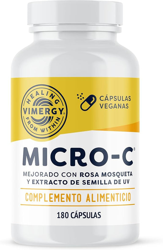 Vimergy Micro-C® Vitamin C Capsules – 500mg per Capsule, Supports Immune Health*, Promotes Collagen Production, Supports Healthy Bones*, Kosher, Vegan & Gluten-Free, Regular Size 180 Capsules