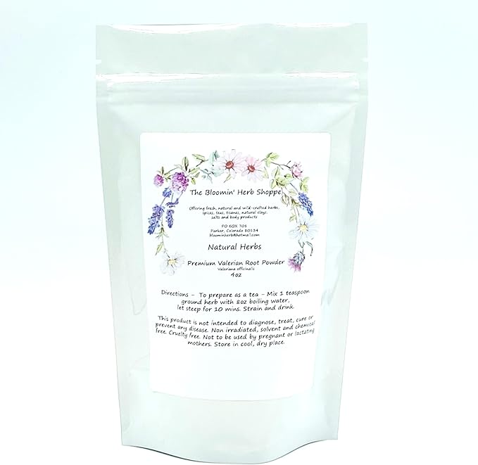 Premium Valerian Root Powder 4oz Valeriana officinalis The Bloomin Herb Shoppe Bulk Tea Tinctures