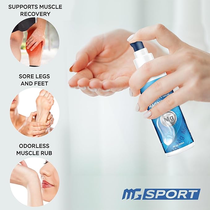 High Absorption Zinc and Magnesium Bundle for Muscle Recovery - Zinc Supplement and Transdermal Magnesium Gel for Leg Cramps