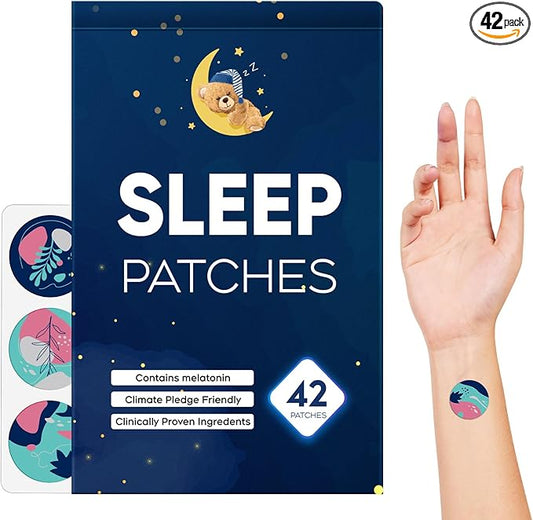 Sleep Patches for Adults Extra Strength, Sleep Patches, Upgraded Deep 42 Pack, Easy-to-Apply Sleep Patch with Valerian & Melatonin, Quick Acting Ingredients, for Men and Women, That Last All Night