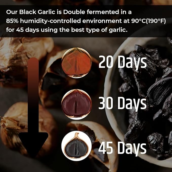 Aged and Fermented Black Garlic Capsules, 60 Veg Capsules, 500 mg