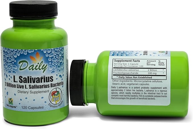 Daily Manufacturing L-Salivarius (Probiotic) 120 Delayed-Release Capsules