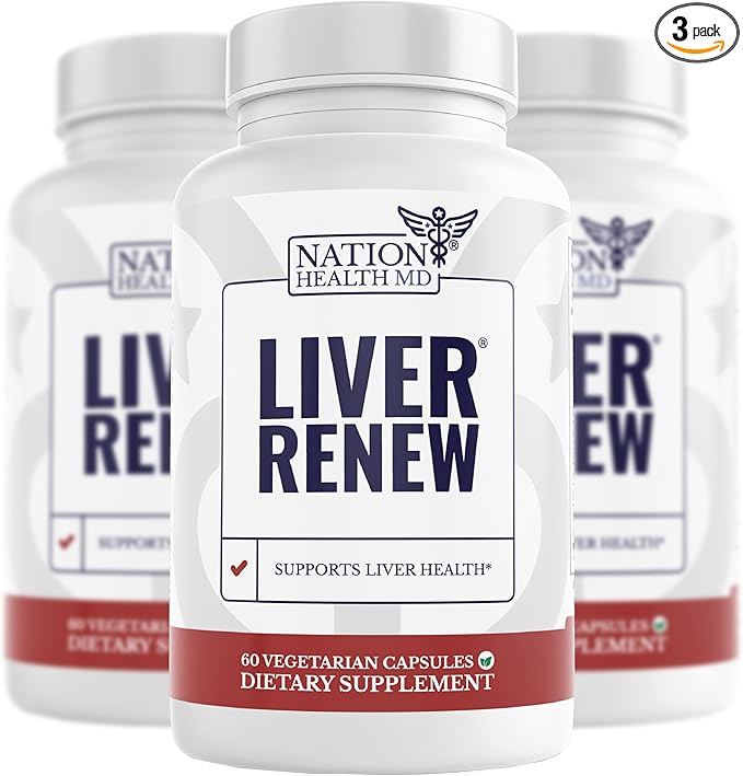 Liver Renew - Liver Cleanse Detox & Repair - Liver Support Supplement with Artichoke Extract, Milk Thisle, Dandelion and Turmeric - 180 Capsules