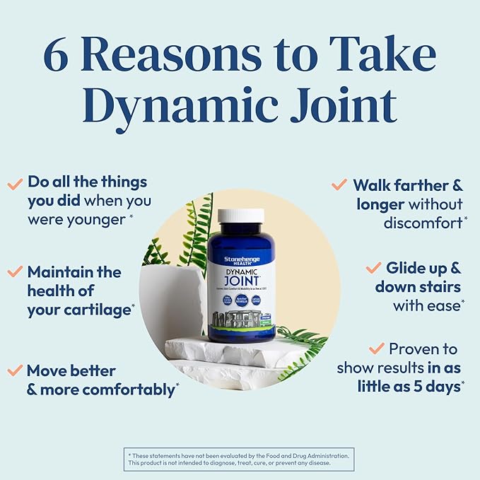 Stonehenge Health Dynamic Joint + Dynamic Brain Bundle Supplement Supports Comfort, Mobility, Flexibility + Memory Acquisition and Retention