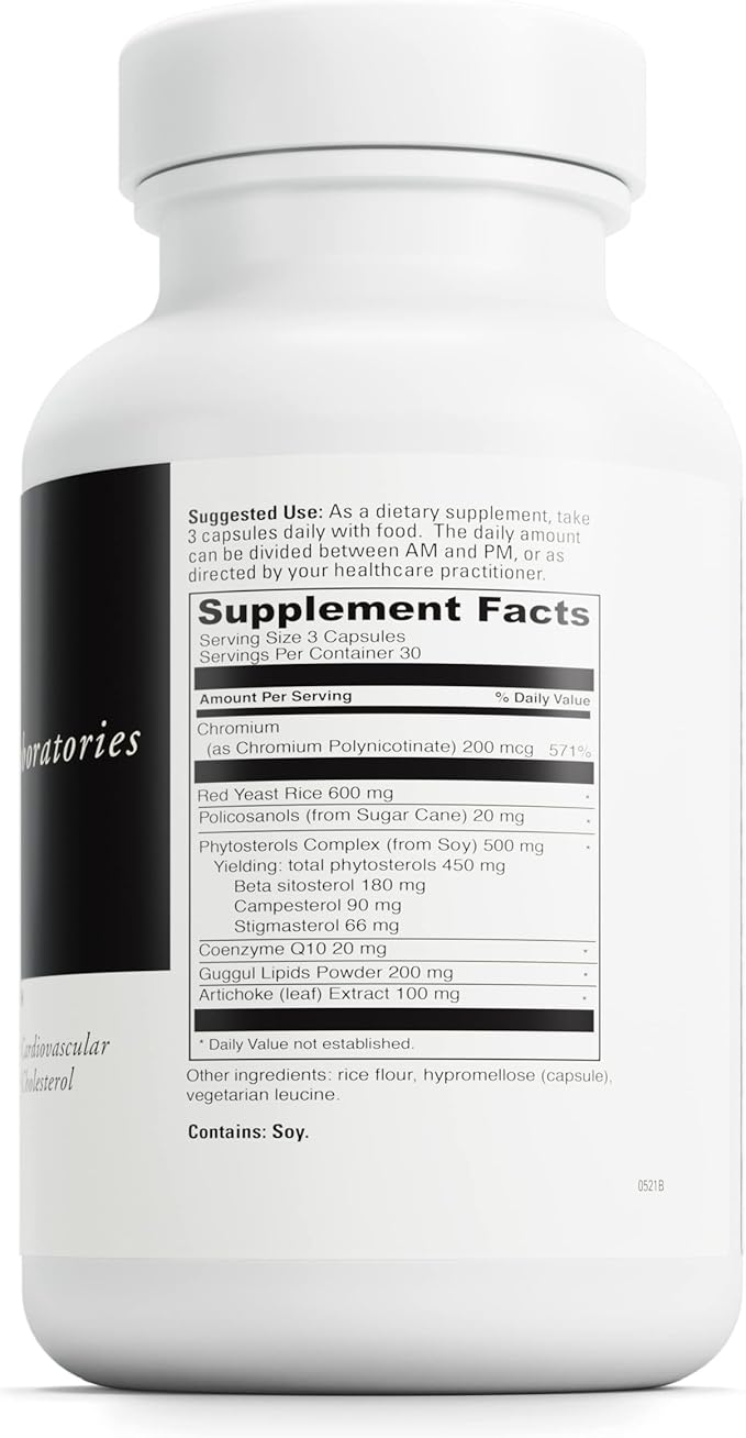 DAVINCI Labs CholestSure Supplement - Supports Cardiovascular Function, Helps Maintain Healthy Cholesterol Levels in a Normal Range* - Gluten-Free - 30-Day Supply - 90 Vegetarian Capsules